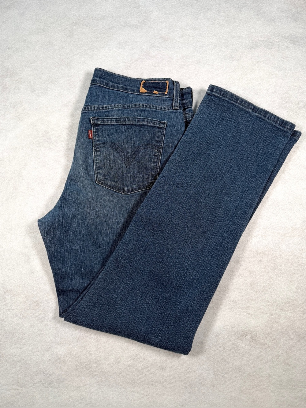 Levi's Women 505 Mid Rise Straight Leg Size 8 31x28 Dark Wash Read Description